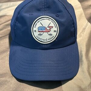 Vineyard vines American flag whale golf hat